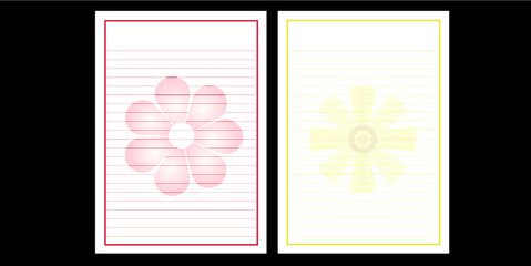 Obraz premium Flowers writing paper, flowers big theme template 
