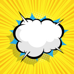 abstract comic background with blank speech bubble