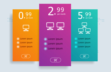 price table template background