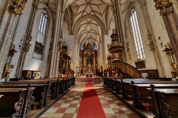Fototapeta na wymiar interior of a church in Krems