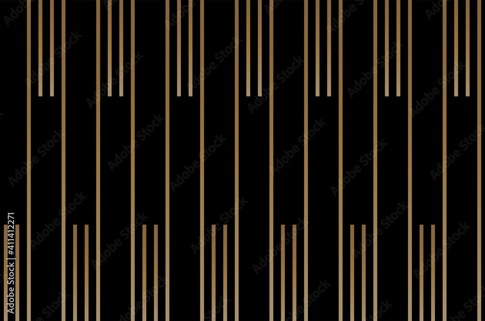 Poster vertical stripe of pattern vector. design regular lines gradient gold on black background. design pr