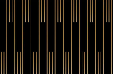 Vertical stripe of pattern vector. Design regular lines gradient gold on black background. Design print for illustration, texture, textile, wallpaper, background. Set 1
