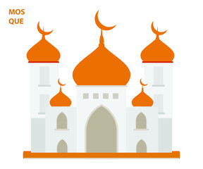 simple mosque design for the celebration of the month of Ramadan