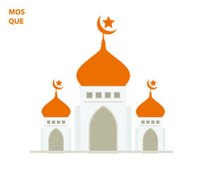 simple mosque design for the celebration of the month of Ramadan