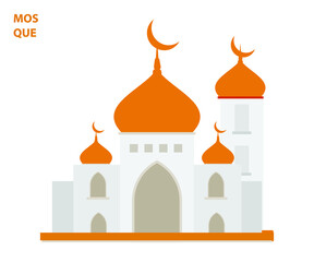 simple mosque design for the celebration of the month of Ramadan