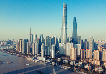 city skyline at sunset