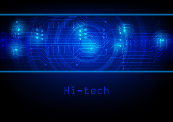 Circuit technology background with hi-tech digital data