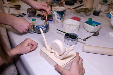 the Children's creativity, modern clay workshop