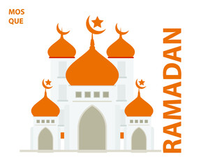 simple mosque design for the celebration of the month of Ramadan