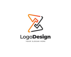 Z letter tech monogram logo vector. Creative technology logo design