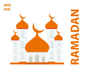 simple mosque design for the celebration of the month of Ramadan