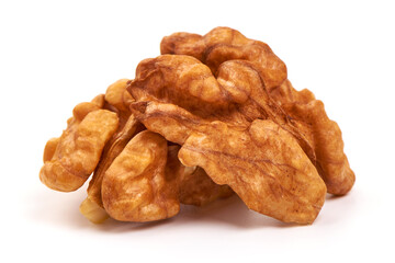 Walnut kernel, Nuts, isolated on white background