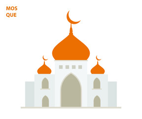 simple mosque design for the celebration of the month of Ramadan