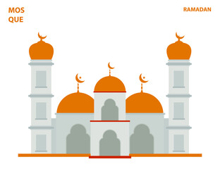 simple mosque design for the celebration of the month of Ramadan