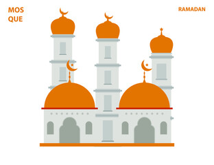 simple mosque design for the celebration of the month of Ramadan
