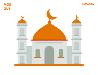 simple mosque design for the celebration of the month of Ramadan
