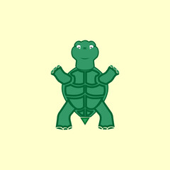 Vector of turtle design on a white background. Reptile. Animals. Easy editable layered vector illustration.