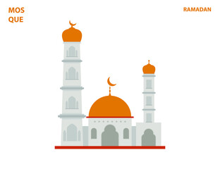 simple mosque design for the celebration of the month of Ramadan