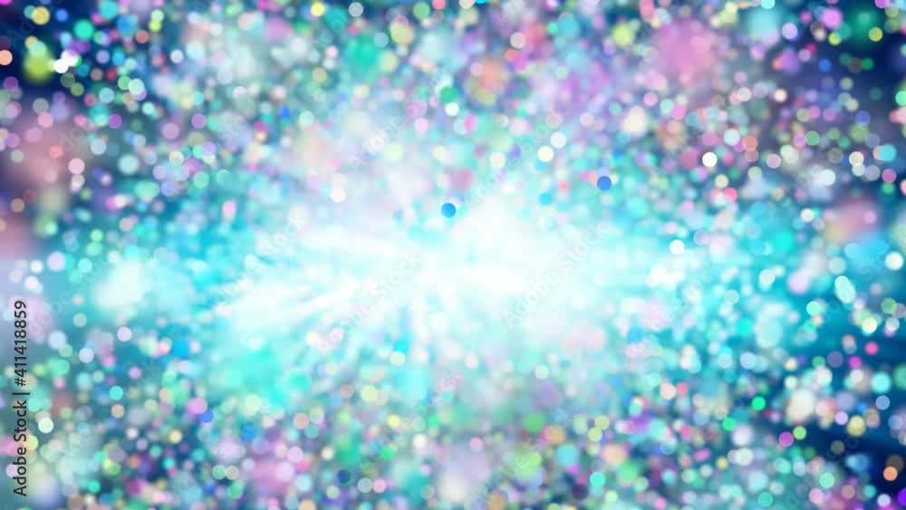 Poster a million of abstract blinking colorful circular confetti background animation of christmas light. s