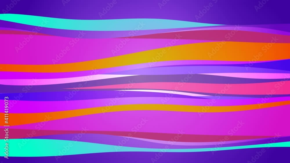 Poster colorful composition with fluid wavy shapes animation seamless loop