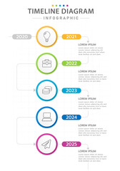 Infographic template for business. Modern Timeline diagram with annual report, presentation vector infographic.