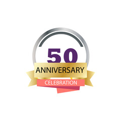 50 Anniversary celebration vector template design illustration