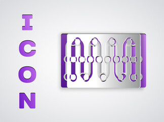 Paper cut Board game icon isolated on grey background. Paper art style. Vector.