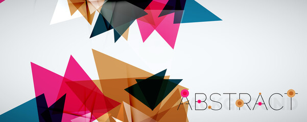 Geometric abstract background. Color triangle shapes. Vector illustration for covers, banners, flyers and posters and other designs