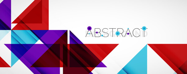 Set of vector triangle geometric backgrounds. Vector illustration for covers, banners, flyers and posters and other designs