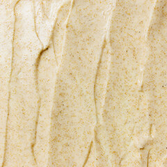 Textures from cosmetics. Body Scrub. Smears on the table