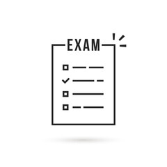 Fototapeta premium thin line examination list minimal icon