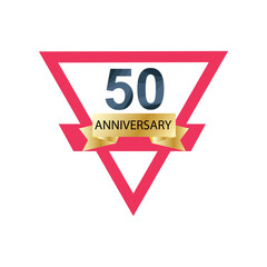 50 Anniversary celebration vector template design illustration