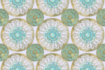 seamless geometry pattern of art nouveau style decorations	