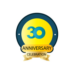 30 Anniversary celebration vector template design illustration