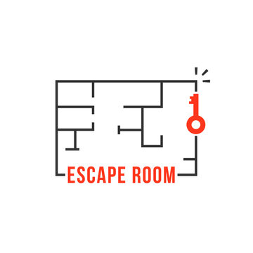 Efeito de texto do logotipo do jogo 3d escape room