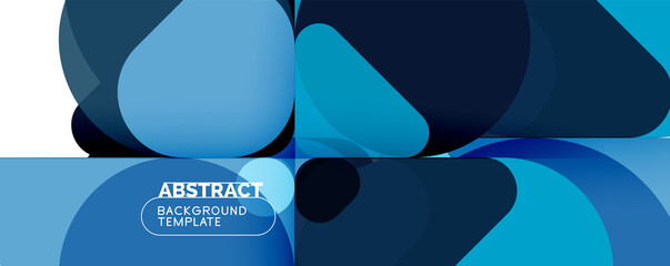 Modern geometric round shapes and dynamic lines, abstract background. Vector illustration for placards, brochures, posters and banners