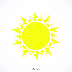 sun icon isolated on white background