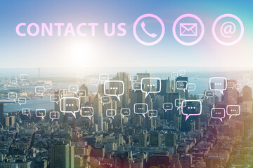 Communication concept with key contact means