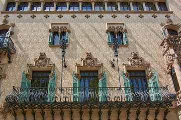 Spain. Barcelona. Architectural features. Windows and balconies