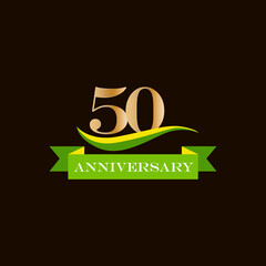 50 Anniversary celebration vector template design illustration