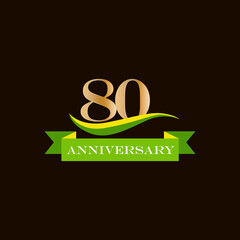 80 Anniversary celebration vector template design illustration