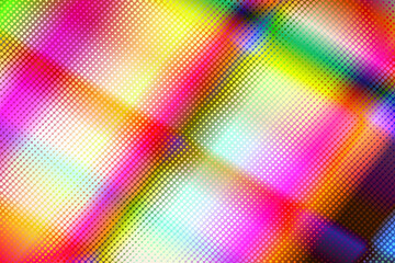 Futuristic abstract colorful geometric background. Creative illustration in halftone style with rainbow gradient. Pattern for wallpaper, web page, banner.