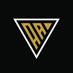 Initial letter AA triangle logo design