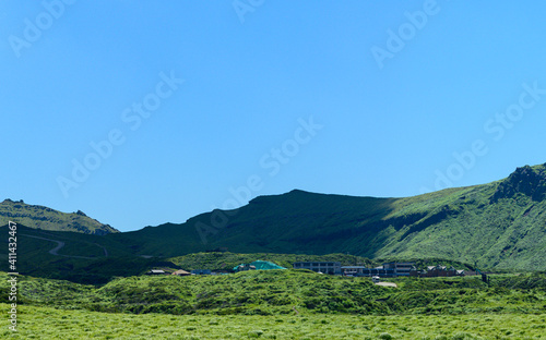 阿蘇山最高に美しい晴天空を背景に阿蘇山噴火風景日本 熊本県阿蘇市年 夏 パノラマ撮影mount Aso Mt Aso Eruption Scenery Against The Backdrop Of 阿蘇山最高に美しい晴天空を背景に阿蘇山噴火風景日本 熊本県阿蘇市年 夏 パノラマ撮影mount Aso Mt Aso Eruption Scenery Against The Backdrop Of