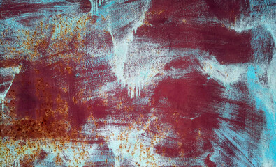 Old rusty background. Rusty texture with old peeling paint