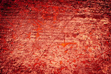 Texture of red paint close-up. Red grunge background