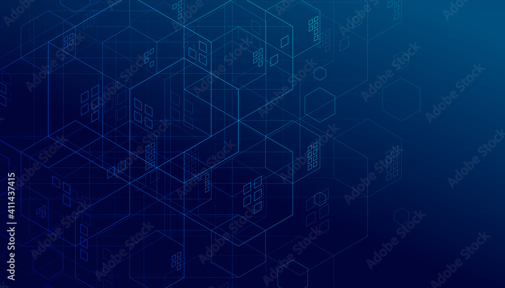 Poster abstract lines and dots connect background. technology connection digital data and big data concept.