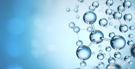 Science background with molecule or atom, Abstract structure for Science or medical background