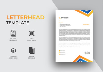 real estate and corporate business letterhead template design in Illustrator easy editable file