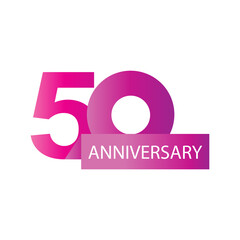 50 anniversary celebration vector template design illustration